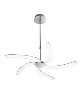 Telescopic 30W LED 3000K, 3000lm, Polished Chrome, Frosted Acrylic - 1