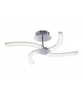 Semi Flush 20W LED 3000K, 2000lm, Polished Chrome, Frosted Acrylic - 1
