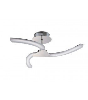 Semi Flush 15W LED 3000K, 1500lm, Polished Chrome, Frosted Acrylic - 1