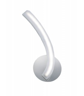 Wall Lamp Left Switched 5W LED 3000K, 500lm, Polished Chrome, Frosted Acrylic - 1