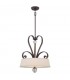4 Light Ceiling Pendant Western Bronze, E27 - 1
