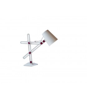 Table Task Lamp 1 Light E27, Matt White, Purple - 1