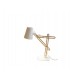 Table Task Lamp 1 Light E27, Matt White, Beech - 1