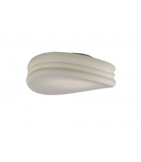 Ceiling, Wall 3 Light E27 Large, Frosted White Glass - 1