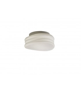 Flush Ceiling, Wall 2 Light GU10 Small, Frosted White Glass - 1