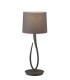 Table Lamp 1 Light E27, Large Ash Grey with Ash Grey Shade - 1