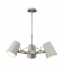 Ceiling Pendant 3 Light E27, Matt White, Beech - 1