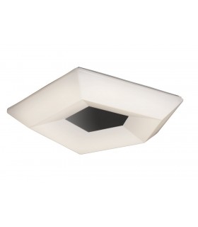 Flush Flush Ceiling 28W LED Large 3000K, 2800lm, Polished Chrome, White Acrylic - 1
