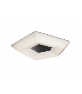 Flush Flush Ceiling 19W LED Small 3000K, 1900lm, Polished Chrome, White Acrylic - 1