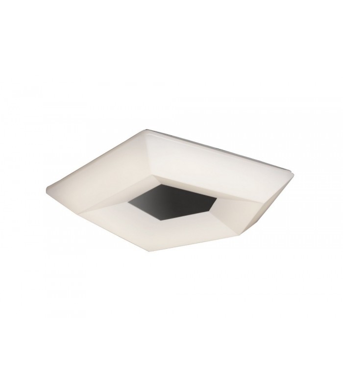 Flush Flush Ceiling 19W LED Small 3000K, 1900lm, Polished Chrome, White Acrylic - 1