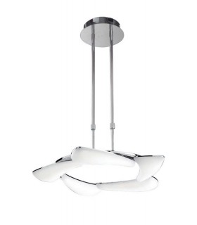 Telescopic 30W LED Round 3000K, 2700lm, Polished Chrome, Frosted Acrylic - 1