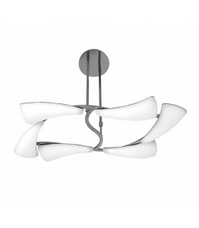 Telescopic 36W LED Rectangular 3000K, 3240lm, Polished Chrome, Frosted Acrylic - 1