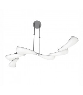 Telescopic 36W LED Line 3000K, 3240lm, Polished Chrome, Frosted Acrylic - 1