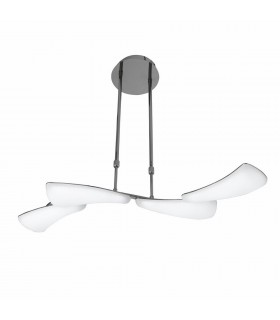 Telescopic 24W LED Line 3000K, 2160lm, Polished Chrome, Frosted Acrylic - 1