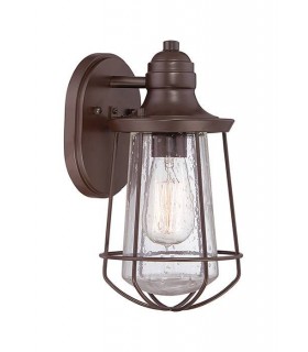 1 Light Small Outdoor Wall Lantern Western Bronze IP44, E27 - 1