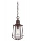 1 Light Large Ceiling Lantern Pendant Bronze, E27 - 1