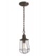 1 Light Small Ceiling Lantern Pendant Bronze, E27 - 1