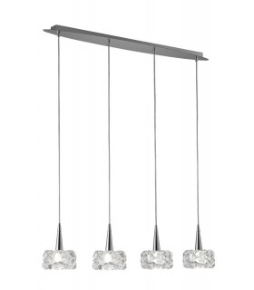 Ceiling Pendant 4 Light G9 Line, Polished Chrome - 1