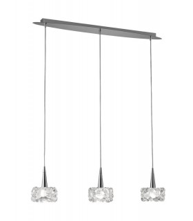 Ceiling Pendant 3 Light G9 Line Small, Polished Chrome - 1