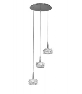 Ceiling Cluster Pendant 3 Light G9, Polished Chrome - 1
