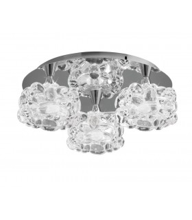 Flush Cluster Ceiling 3 Light G9 Small, Polished Chrome - 1