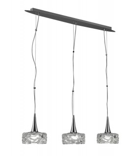 Ceiling Pendant 3 Light E27 Line Large, Polished Chrome - 1