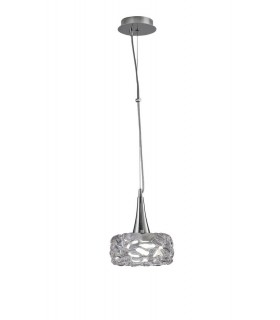Ceiling Pendant 1 Light E27 Large, Polished Chrome - 1