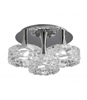 Flush Cluster Ceiling 3 Light E27 Large, Polished Chrome - 1