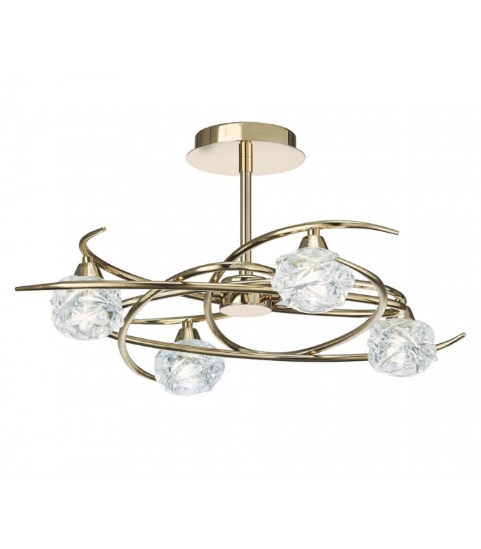 Semi Flush Ceiling 4 Light G9, French Gold - 1