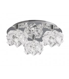 Flush Ceiling 3 Light G9 Round Small, Polished Chrome - 1