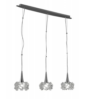 Ceiling Pendant 3 Light E27 Line Large, Polished Chrome - 1