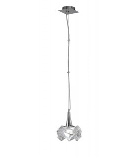 Ceiling Pendant 1 Light E27 Large, Polished Chrome - 1