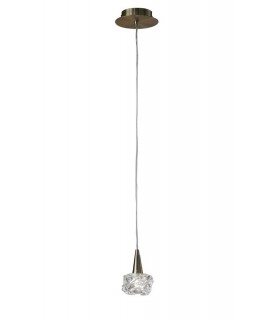 Ceiling Pendant 1 Light G9, Antique Brass - 1