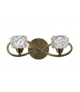 Wall Lamp 2 Light G9, Antique Brass - 1