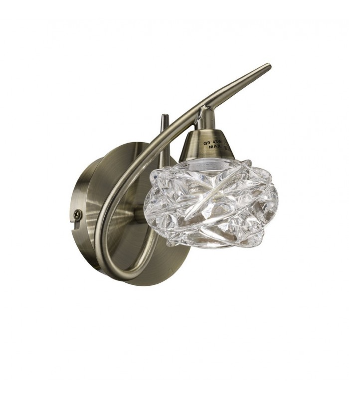Wall Lamp 1 Light G9, Antique Brass - 1