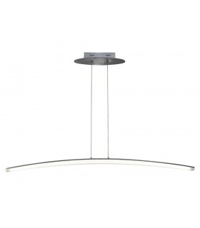 Ceiling Pendant 28W LED 110cm Bar 3000K, 1800lm, Satin Aluminium, Frosted Acrylic - 1