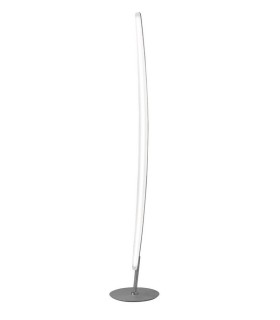 Floor Lamp 20W LED 3000K, 1800lm, Satin Aluminium, Frosted Acrylic - 1