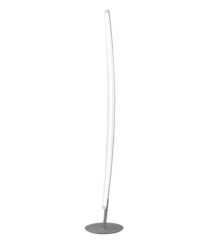 Floor Lamp 20W LED 3000K, 1800lm, Satin Aluminium, Frosted Acrylic - 1