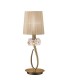 Table Lamp 1 Light E14 Small, Antique Brass with Soft Bronze Shade - 1