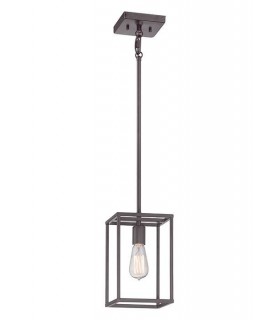 1 Light Ceiling Mini Pendant Western Bronze, E27 - 1