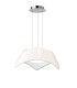 Ceiling Pendant 3 Light E27, White, Polished Chrome - 1