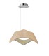 Ceiling Pendant 3 Light E27, Beech, Polished Chrome - 1