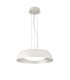 Ceiling Pendant Small, 3 Light E27 Max 20W, 45cm, Matt White, Silver, White Acrylic - 1