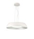 Ceiling Pendant Large, 5 Light E27 Max 20W, 60cm, Matt White, Silver, White Acrylic - 1