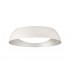Flush Ceiling Small, 3 Light E27 Max 20w, Cylindrical 45cm, Matt White, Silver, White Acrylic - 1
