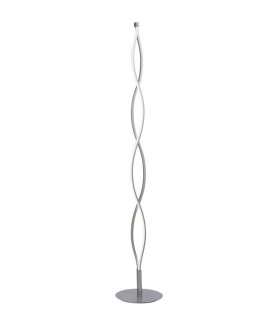 Floor Lamp 21W LED 3000K, 1470lm, Silver, Frosted Acrylic, Polished Chrome - 1