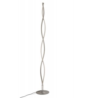 Floor Lamp 28W LED 3000K, 2200lm, Dimmable Silver, Frosted Acrylic, Polished Chrome - 1