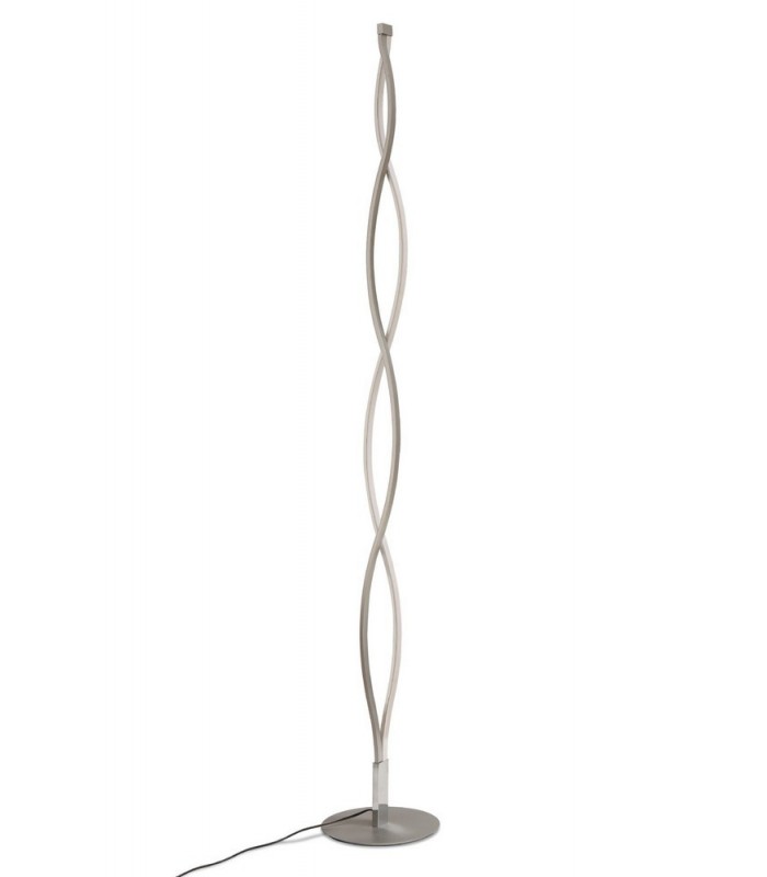 Floor Lamp 28W LED 3000K, 2200lm, Dimmable Silver, Frosted Acrylic, Polished Chrome - 1