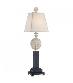 1 Light Table Lamp Silver, Black, Ivory, E27 - 1