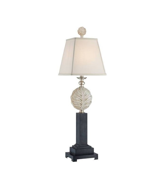 1 Light Table Lamp Silver, Black, Ivory, E27 - 1